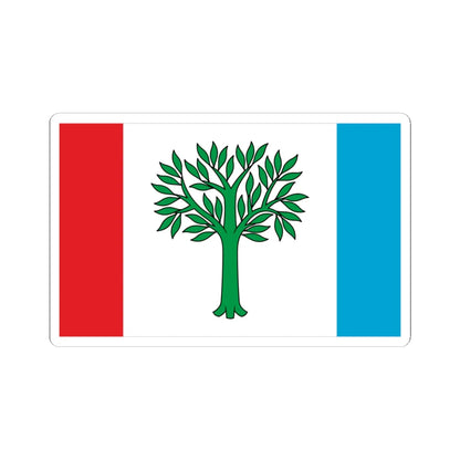 POL Braniewo flag (Poland) STICKER Vinyl Kiss-Cut Decal 4 Inch White - The Sticker Space