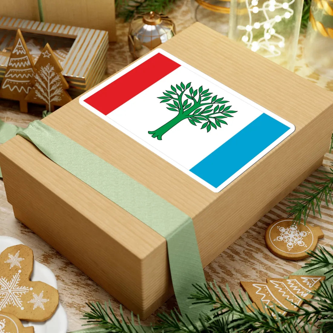 POL Braniewo flag (Poland) STICKER Vinyl Kiss-Cut Decal - The Sticker Space