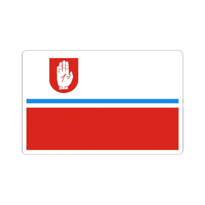 POL Brodnica flag (Poland) STICKER Vinyl Kiss-Cut Decal 6 Inch White - The Sticker Space