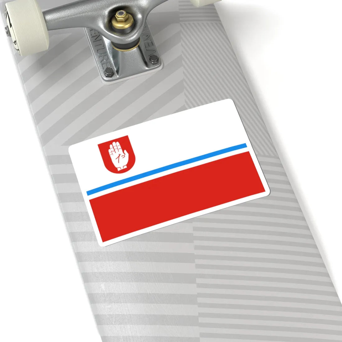 POL Brodnica flag (Poland) STICKER Vinyl Kiss-Cut Decal - The Sticker Space