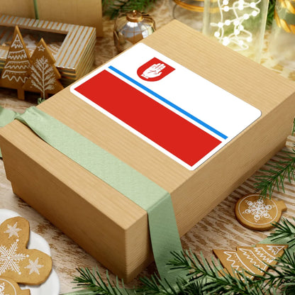 POL Brodnica flag (Poland) STICKER Vinyl Kiss-Cut Decal - The Sticker Space