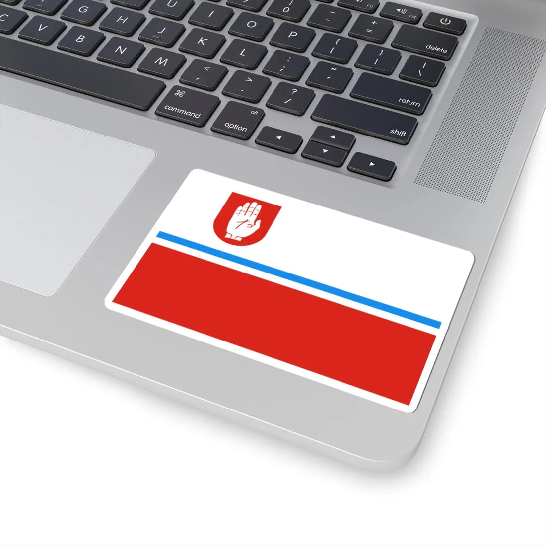 POL Brodnica flag (Poland) STICKER Vinyl Kiss-Cut Decal - The Sticker Space