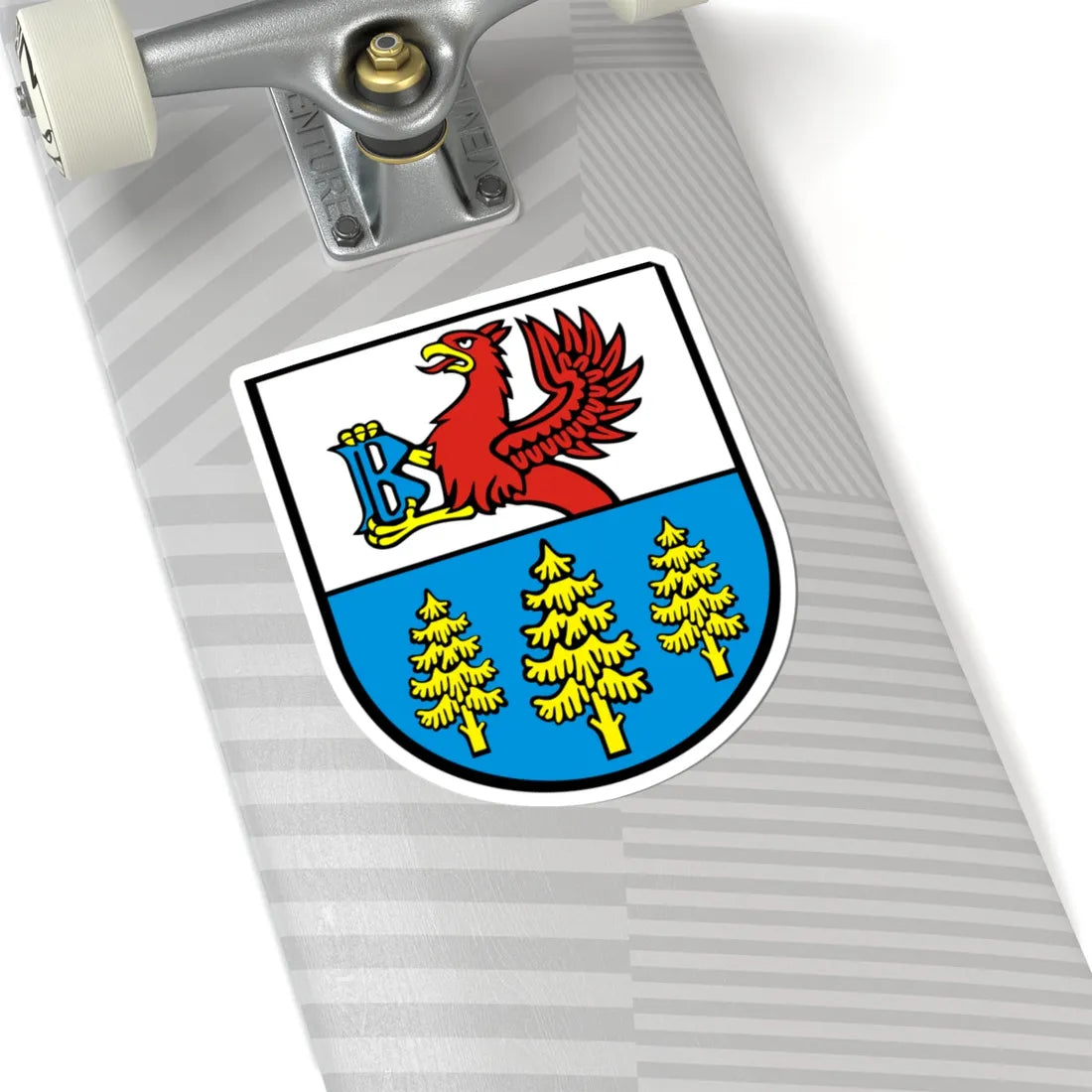 POL Brusy COA (Poland) (Coat of Arms) STICKER Vinyl Kiss-Cut Decal - The Sticker Space