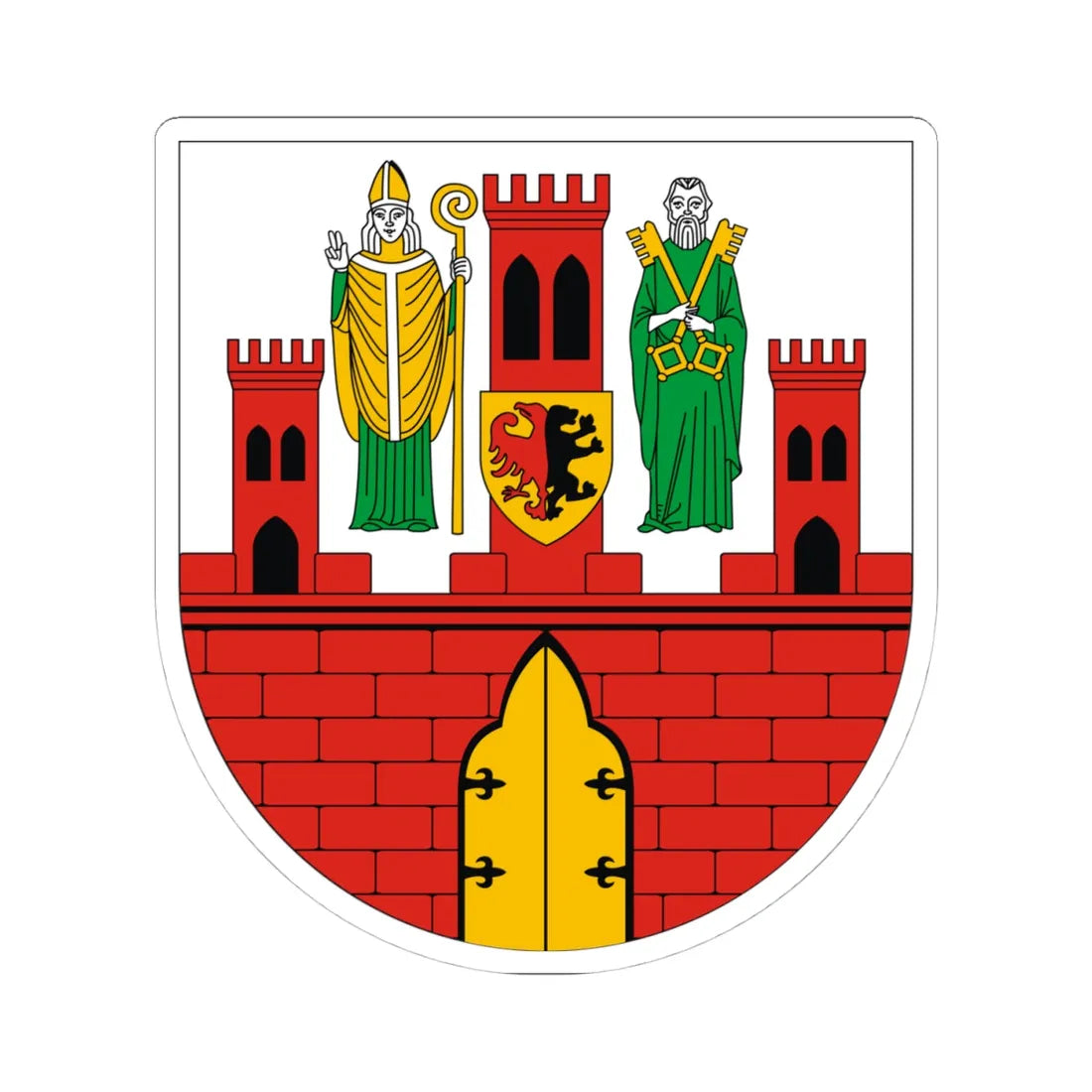 POL Brześć Kujawski COA (Poland) (Coat of Arms) STICKER Vinyl Kiss-Cut Decal 4 Inch White - The Sticker Space