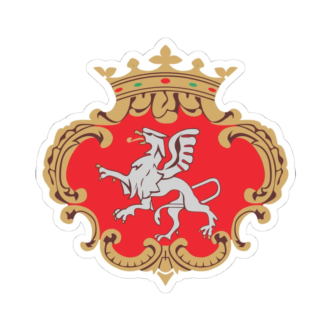 POL Brzesko COA 1 (Poland) (Coat of Arms) STICKER Vinyl Kiss-Cut Decal 4 Inch White - The Sticker Space