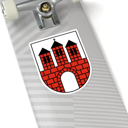 POL Brzeziny COA (Poland) (Coat of Arms) STICKER Vinyl Kiss-Cut Decal - The Sticker Space