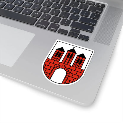 POL Brzeziny COA (Poland) (Coat of Arms) STICKER Vinyl Kiss-Cut Decal - The Sticker Space