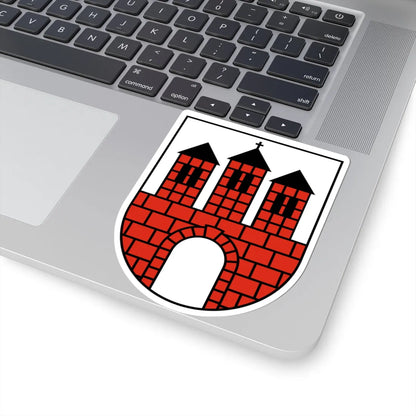 POL Brzeziny COA (Poland) (Coat of Arms) STICKER Vinyl Kiss-Cut Decal - The Sticker Space