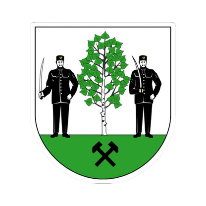 POL Brzeziny Śląskie dzielnica Piekar Śląskich COA (Poland) (Coat of Arms) STICKER Vinyl Kiss-Cut Decal 2 Inch White - The Sticker Space