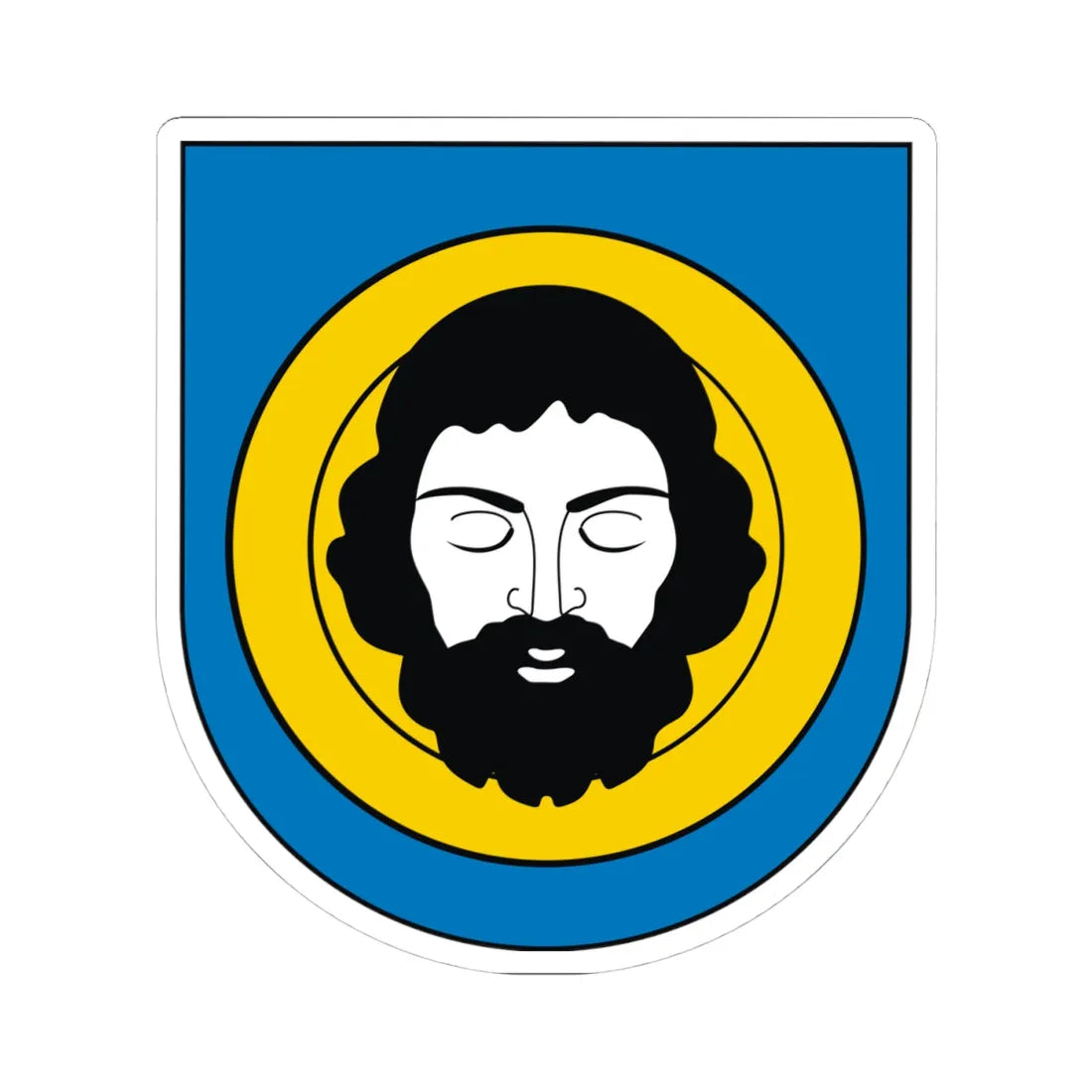 POL Brzozów COA (Poland) (Coat of Arms) STICKER Vinyl Kiss-Cut Decal 4 Inch White - The Sticker Space