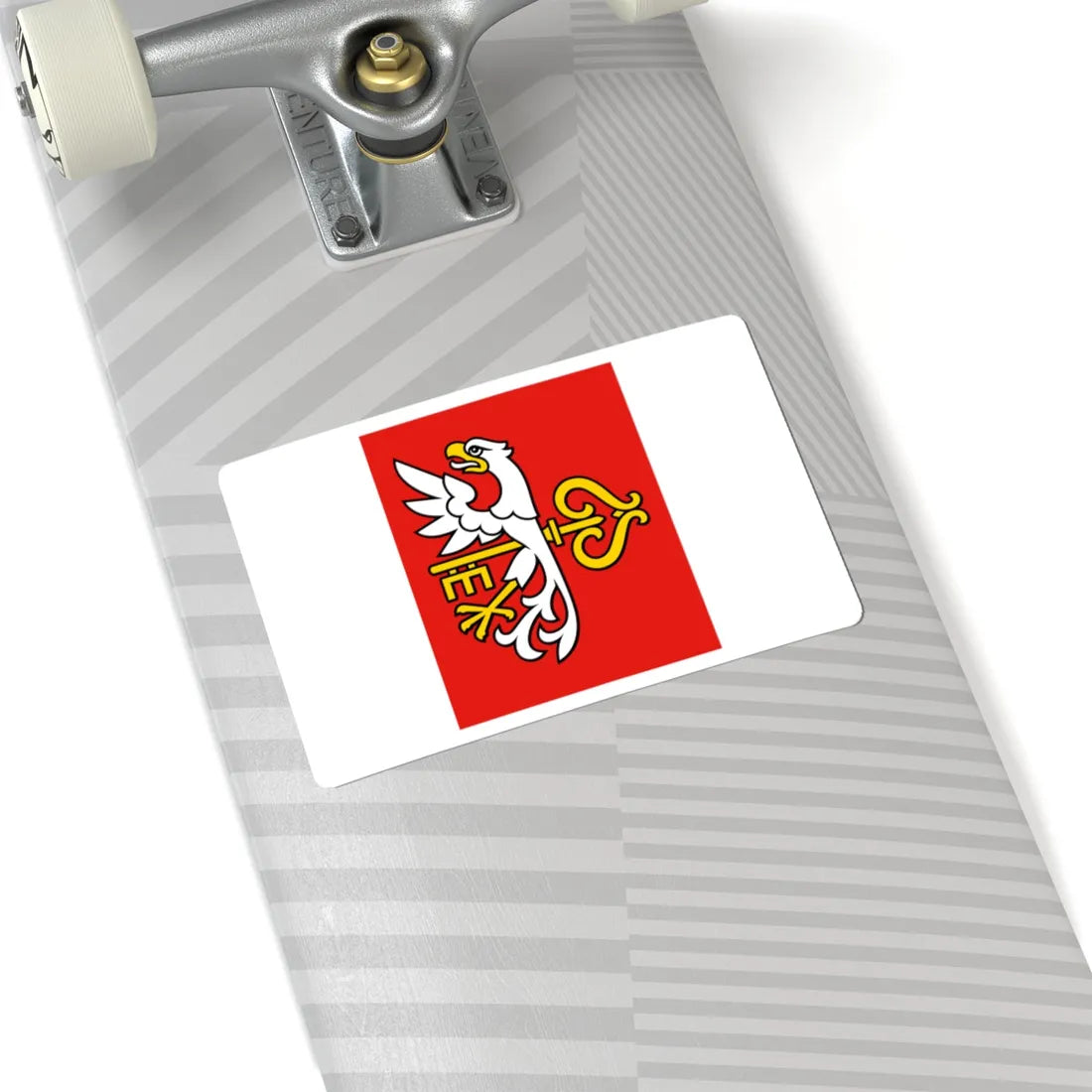 POL Budzyn flag (Poland) STICKER Vinyl Kiss-Cut Decal - The Sticker Space