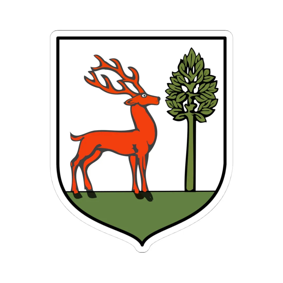 POL Bukowsko COA old (Poland) (Coat of Arms) STICKER Vinyl Kiss-Cut Decal 4 Inch White - The Sticker Space