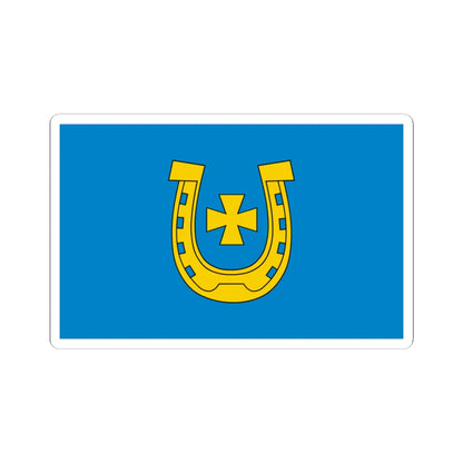 POL Bychawa flag (Poland) STICKER Vinyl Kiss-Cut Decal 3 Inch White - The Sticker Space