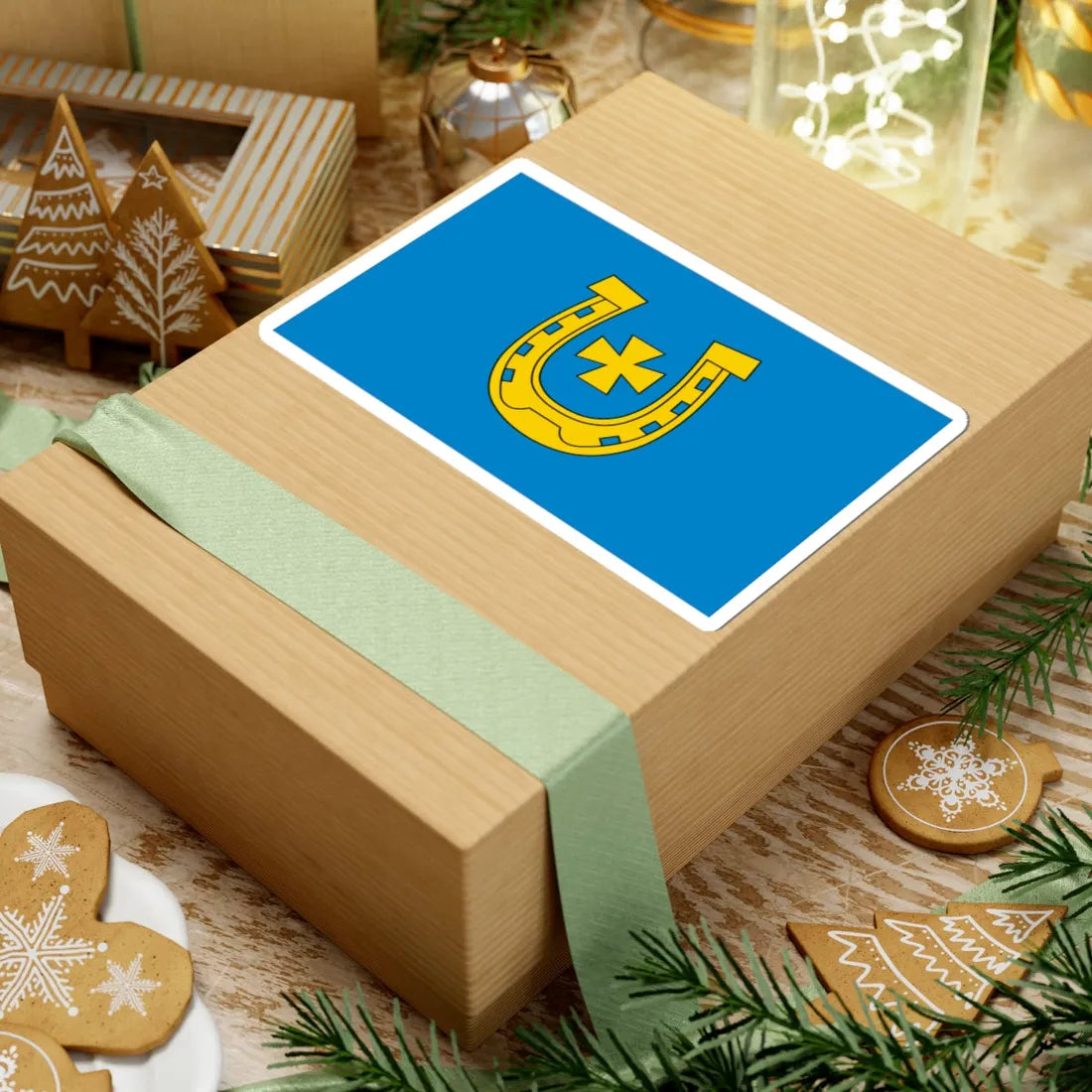 POL Bychawa flag (Poland) STICKER Vinyl Kiss-Cut Decal - The Sticker Space