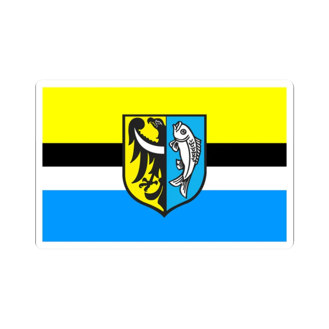 POL Bytom Odrzanski flag (Poland) STICKER Vinyl Kiss-Cut Decal 2 Inch White - The Sticker Space