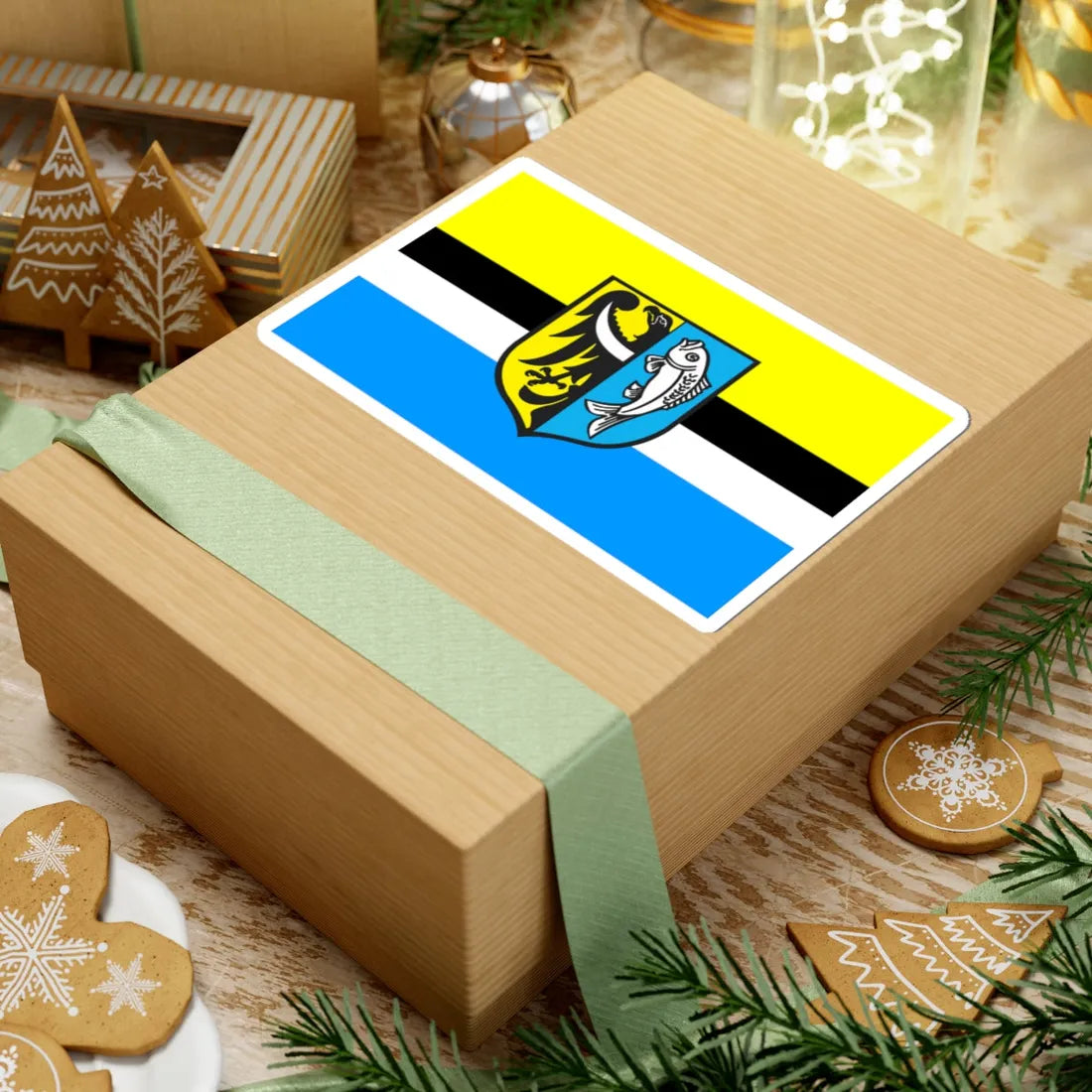 POL Bytom Odrzanski flag (Poland) STICKER Vinyl Kiss-Cut Decal - The Sticker Space