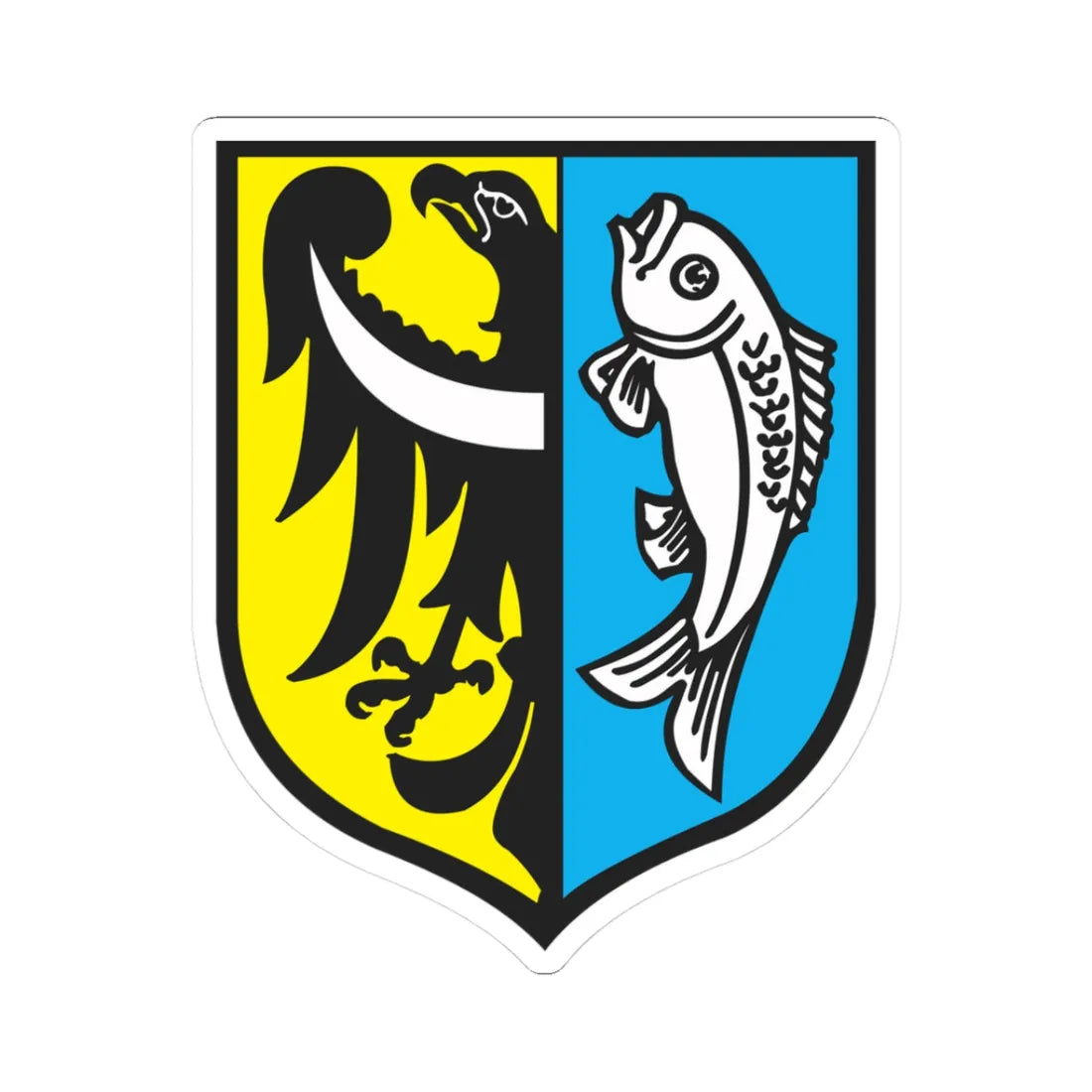 POL Bytom Odrzański COA (Poland) (Coat of Arms) STICKER Vinyl Kiss-Cut Decal 3 Inch White - The Sticker Space