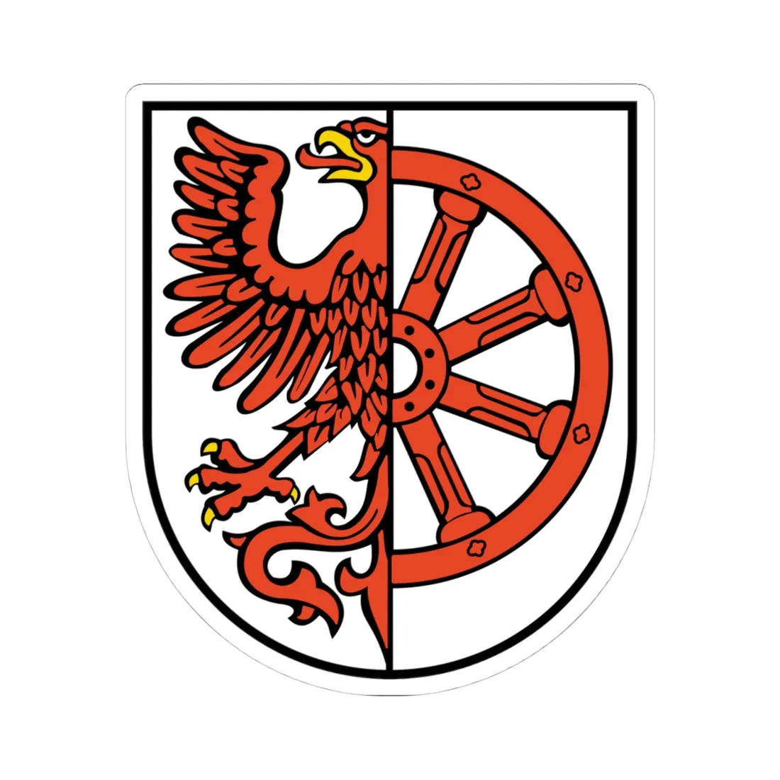 POL Cedynia COA 1 (Poland) (Coat of Arms) STICKER Vinyl Kiss-Cut Decal 4 Inch White - The Sticker Space