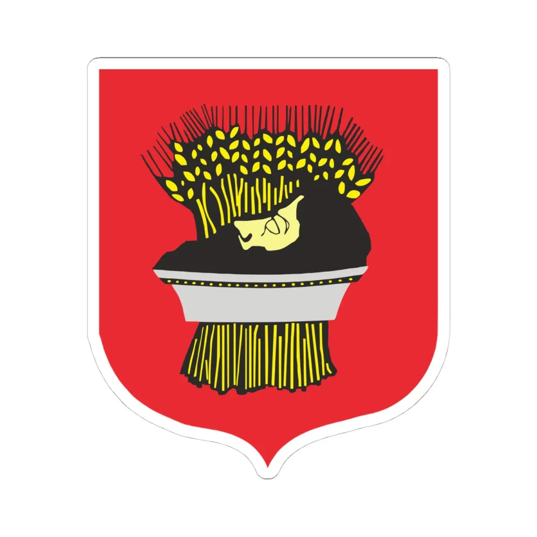 POL Cegłów COA (Poland) (Coat of Arms) STICKER Vinyl Kiss-Cut Decal 4 Inch White - The Sticker Space