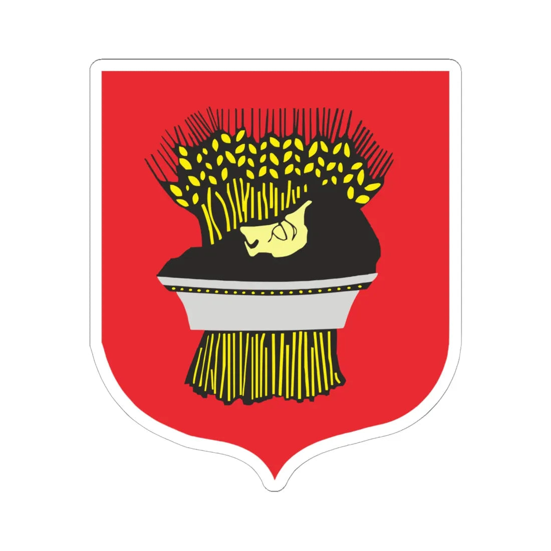 POL Cegłów COA (Poland) (Coat of Arms) STICKER Vinyl Kiss-Cut Decal 6 Inch White - The Sticker Space