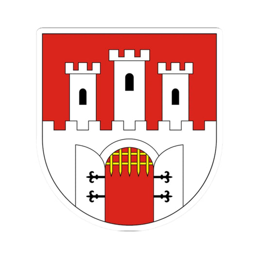 POL Chęciny COA (Poland) (Coat of Arms) STICKER Vinyl Kiss-Cut Decal 2 Inch White - The Sticker Space