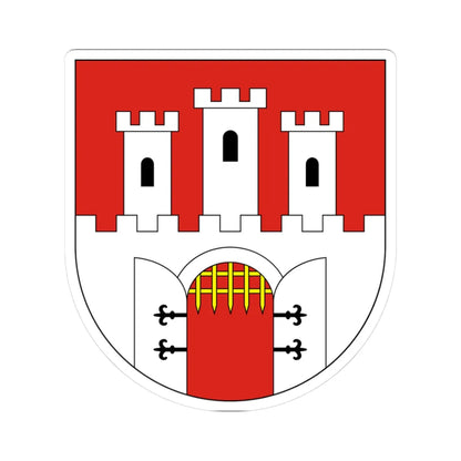 POL Chęciny COA (Poland) (Coat of Arms) STICKER Vinyl Kiss-Cut Decal 3 Inch White - The Sticker Space