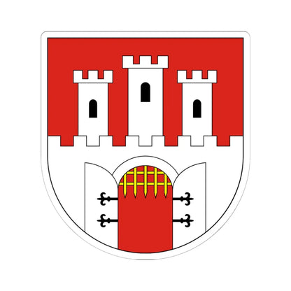 POL Chęciny COA (Poland) (Coat of Arms) STICKER Vinyl Kiss-Cut Decal 6 Inch White - The Sticker Space