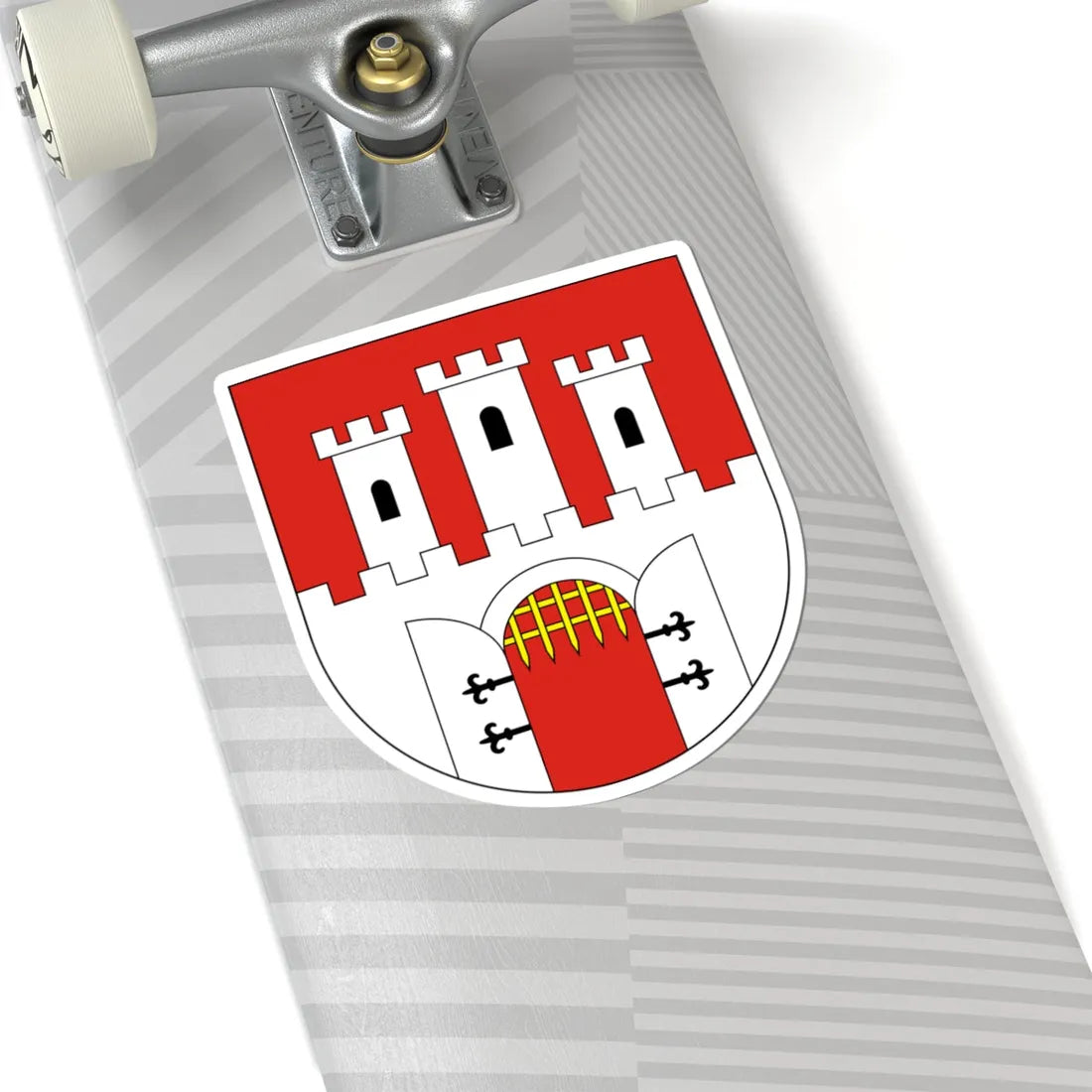 POL Chęciny COA (Poland) (Coat of Arms) STICKER Vinyl Kiss-Cut Decal - The Sticker Space