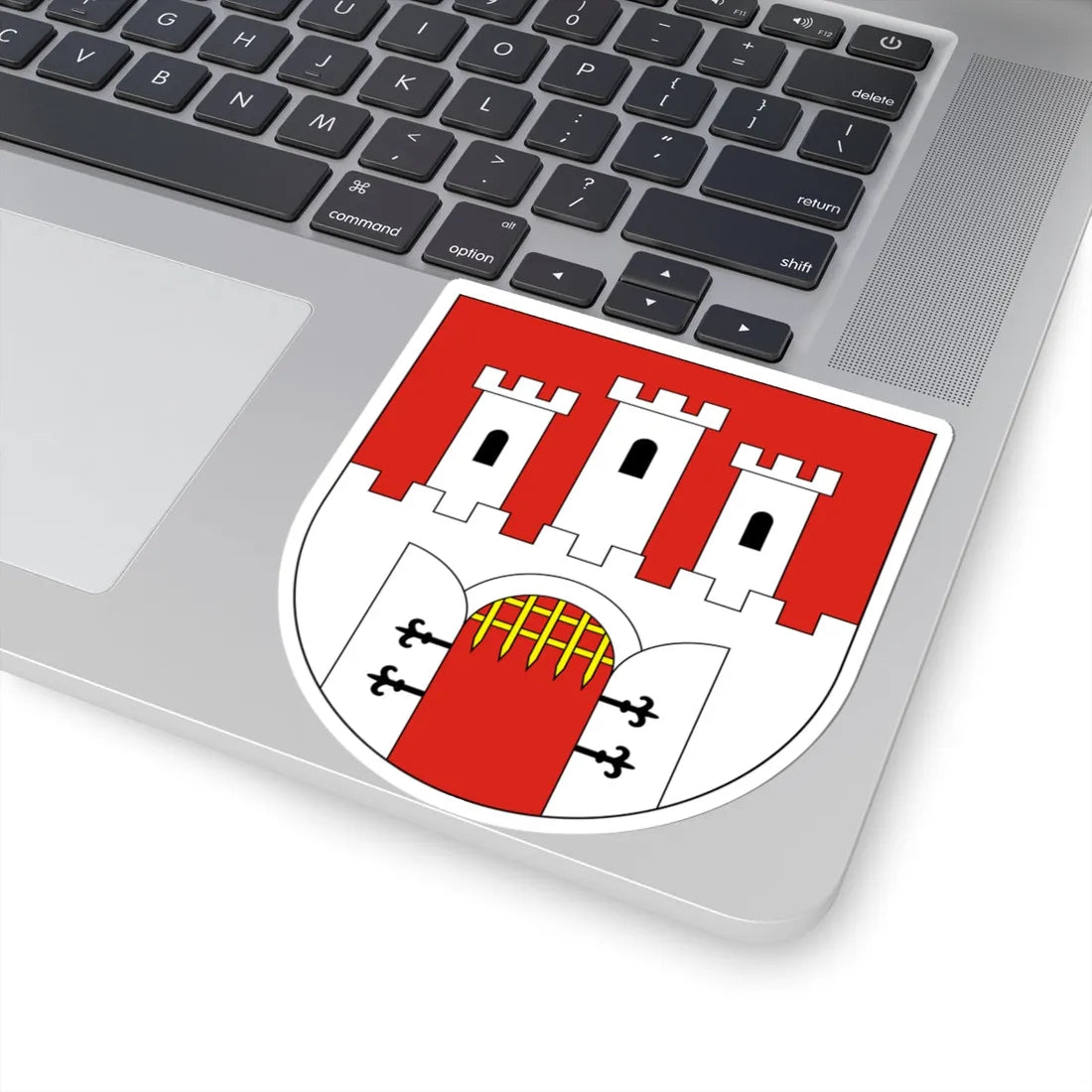 POL Chęciny COA (Poland) (Coat of Arms) STICKER Vinyl Kiss-Cut Decal - The Sticker Space