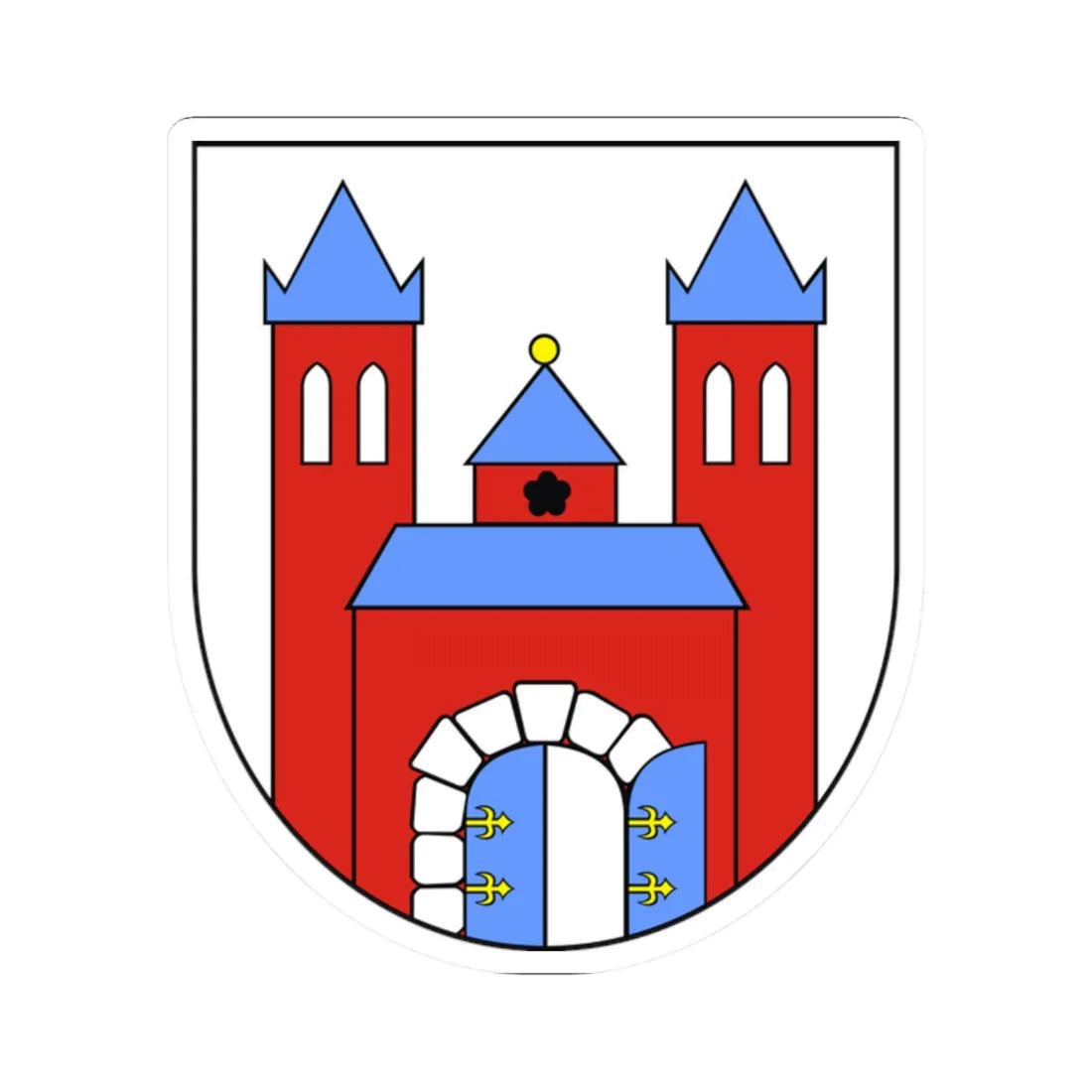 POL Chełmża COA (Poland) (Coat of Arms) STICKER Vinyl Kiss-Cut Decal 2 Inch White - The Sticker Space