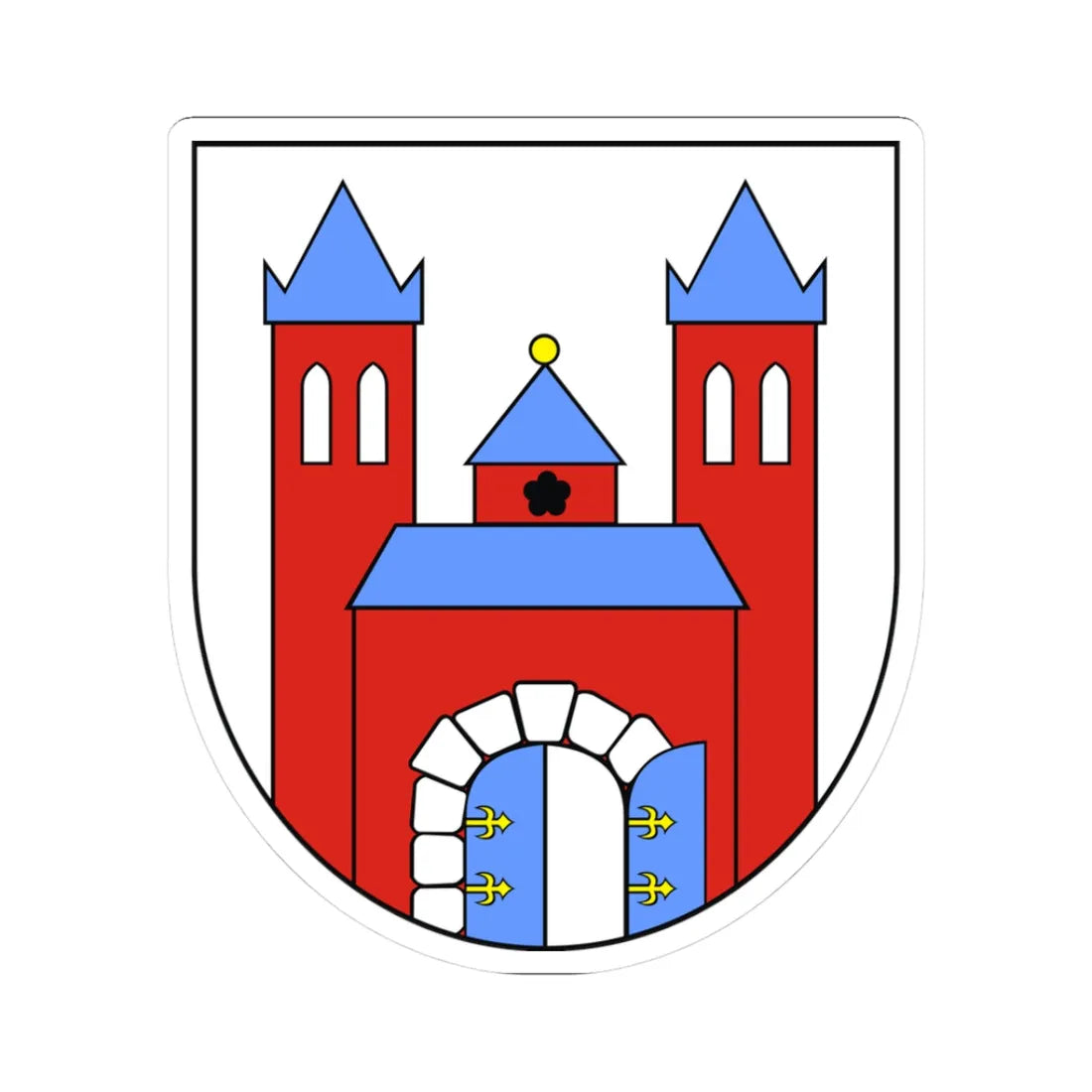 POL Chełmża COA (Poland) (Coat of Arms) STICKER Vinyl Kiss-Cut Decal 3 Inch White - The Sticker Space