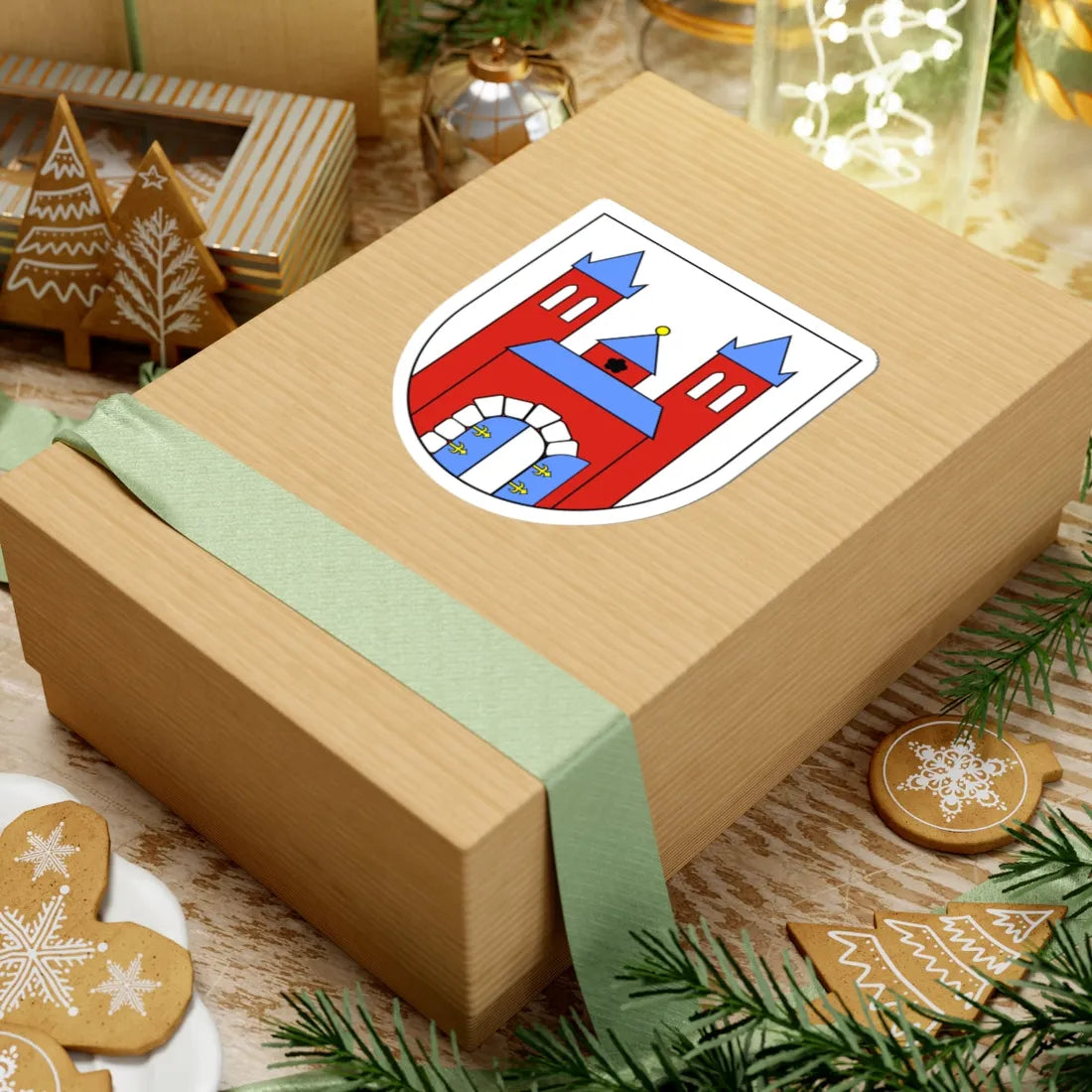 POL Chełmża COA (Poland) (Coat of Arms) STICKER Vinyl Kiss-Cut Decal - The Sticker Space