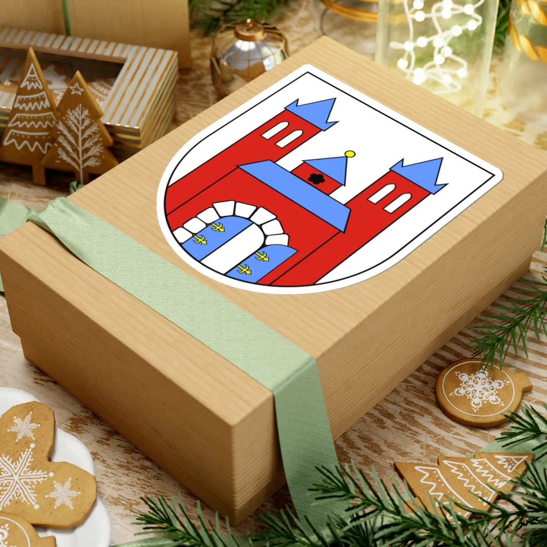 POL Chełmża COA (Poland) (Coat of Arms) STICKER Vinyl Kiss-Cut Decal - The Sticker Space