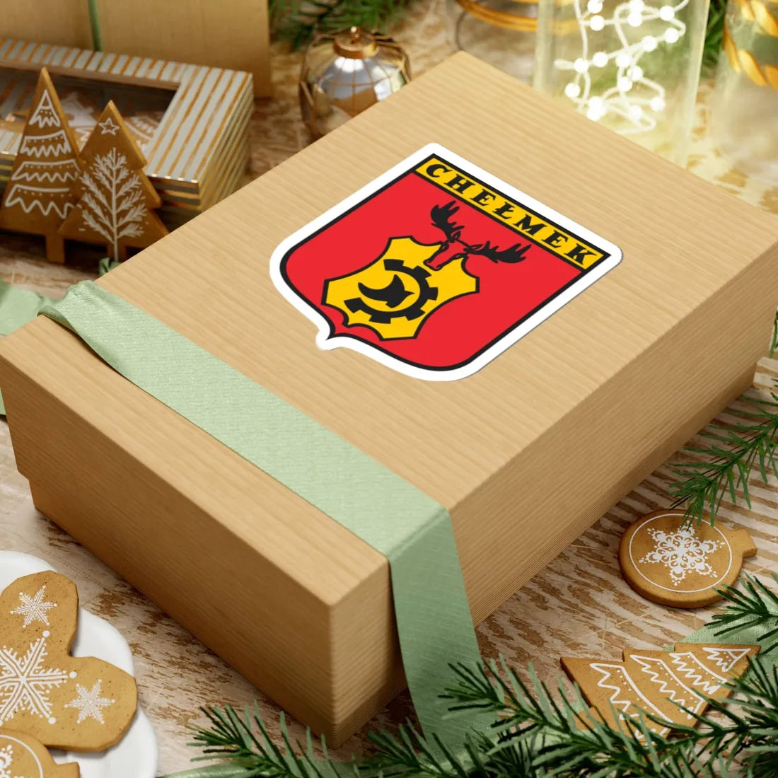 POL Chełmek COA (Poland) (Coat of Arms) STICKER Vinyl Kiss-Cut Decal - The Sticker Space