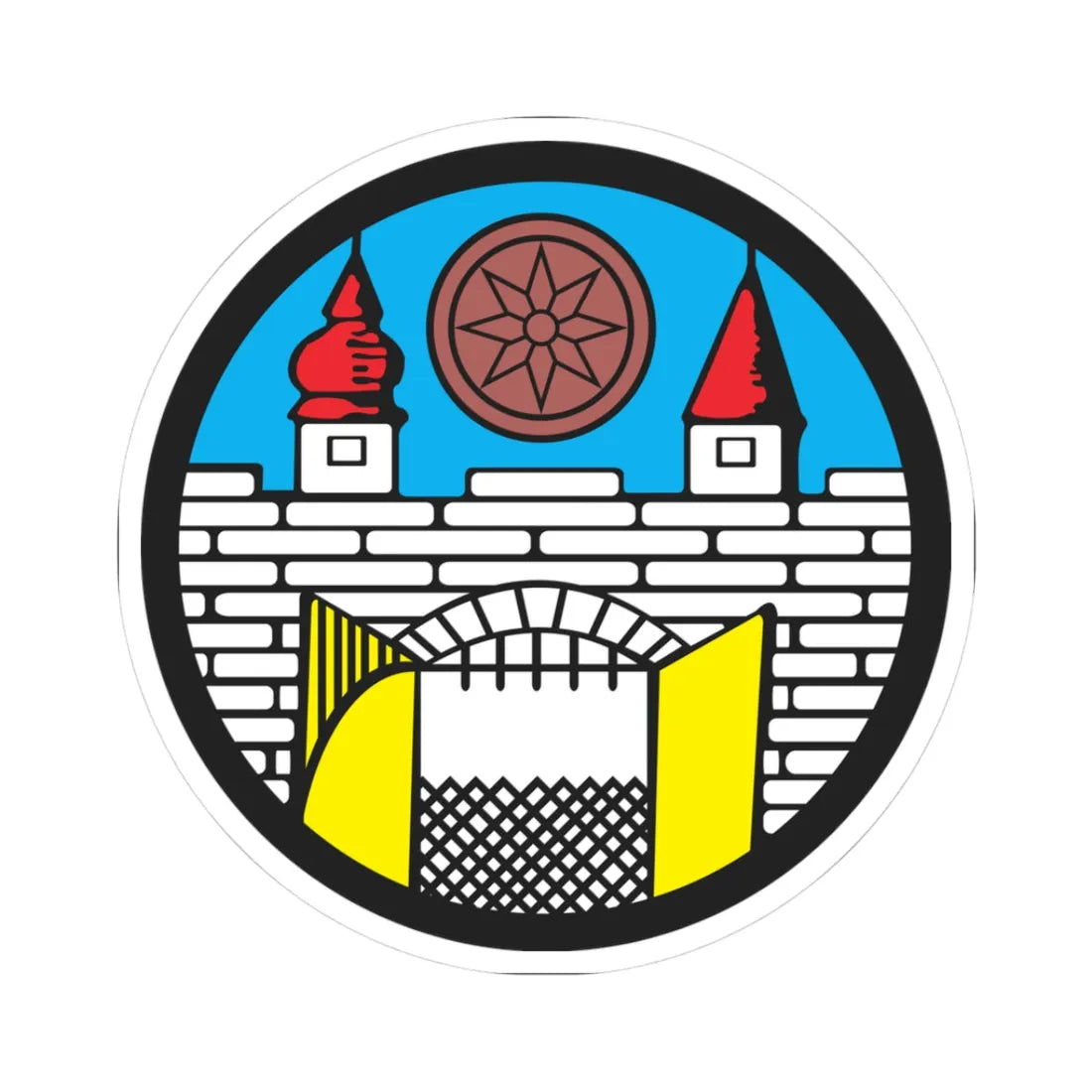 POL Chocianów COA (Poland) (Coat of Arms) STICKER Vinyl Kiss-Cut Decal 3 Inch White - The Sticker Space