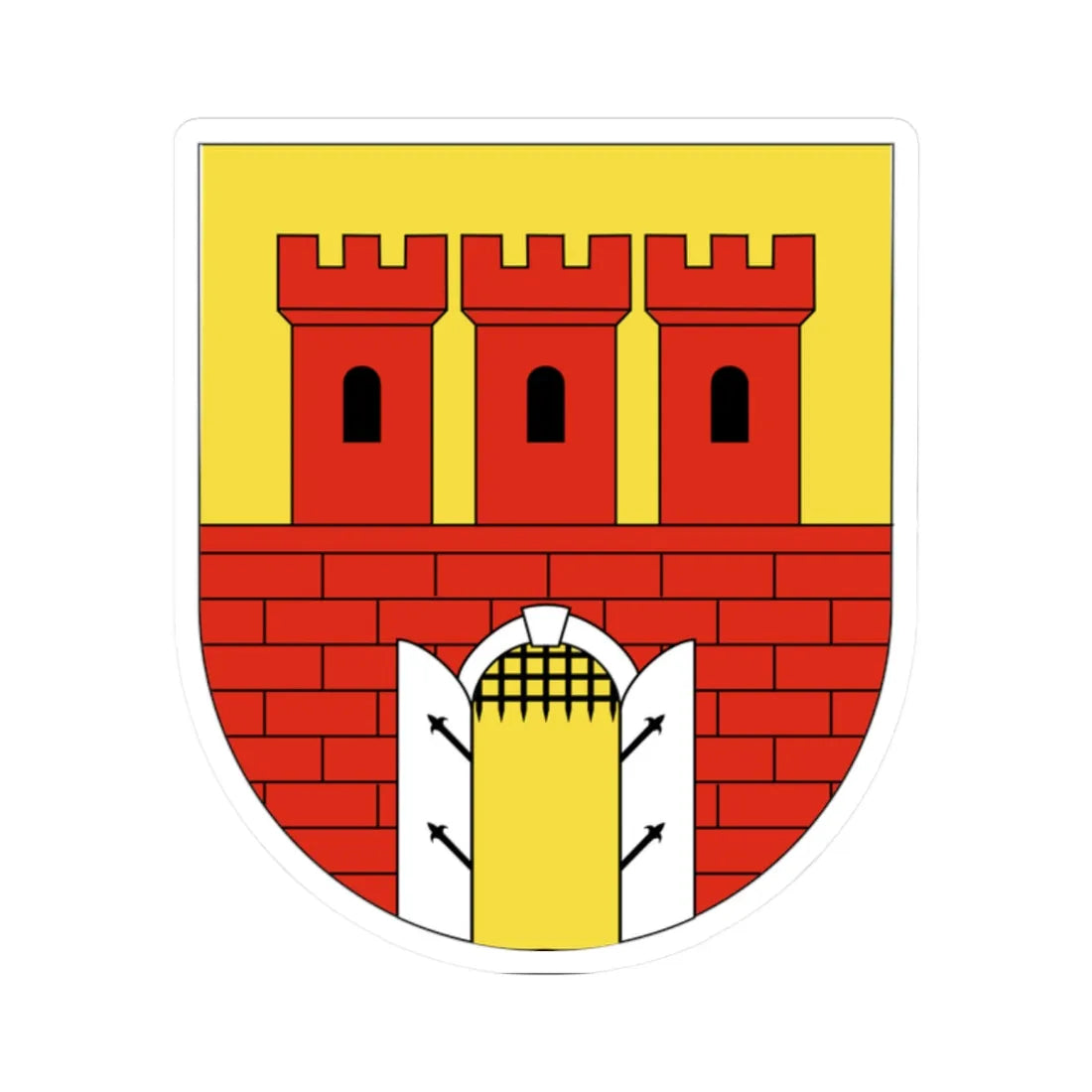 POL Chodzież COA (Poland) (Coat of Arms) STICKER Vinyl Kiss-Cut Decal 2 Inch White - The Sticker Space