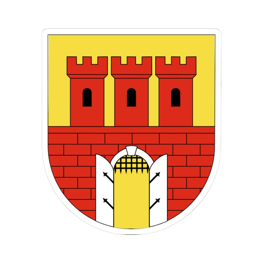 POL Chodzież COA (Poland) (Coat of Arms) STICKER Vinyl Kiss-Cut Decal 3 Inch White - The Sticker Space