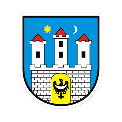 POL Chojnów COA (Poland) (Coat of Arms) STICKER Vinyl Kiss-Cut Decal 4 Inch White - The Sticker Space