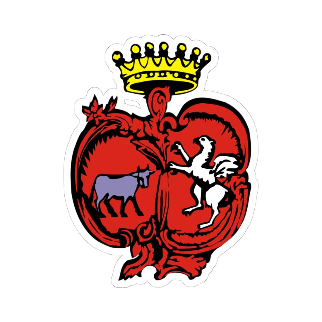 POL Choroszcz COA (Poland) (Coat of Arms) STICKER Vinyl Kiss-Cut Decal 4 Inch White - The Sticker Space