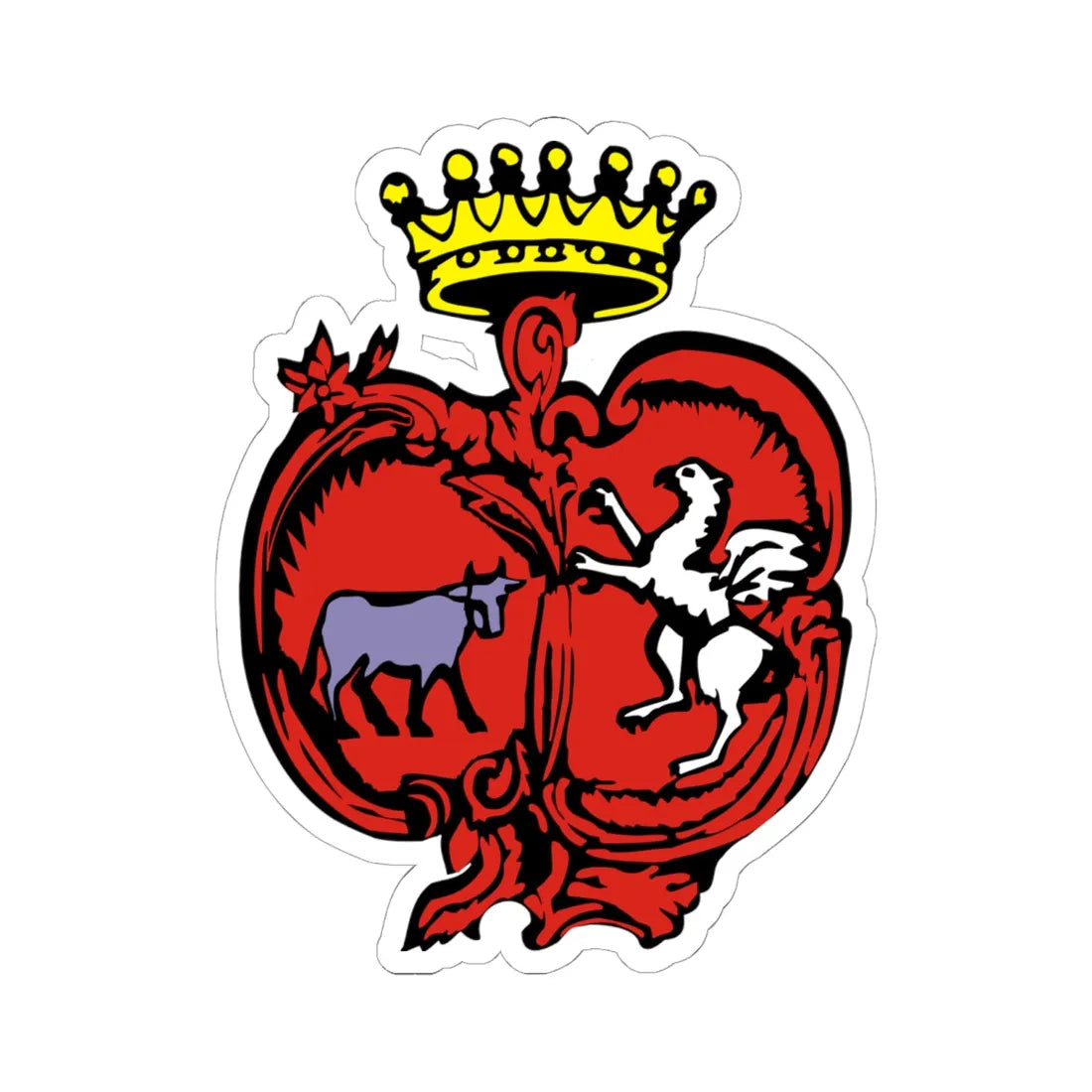 POL Choroszcz COA (Poland) (Coat of Arms) STICKER Vinyl Kiss-Cut Decal 6 Inch White - The Sticker Space