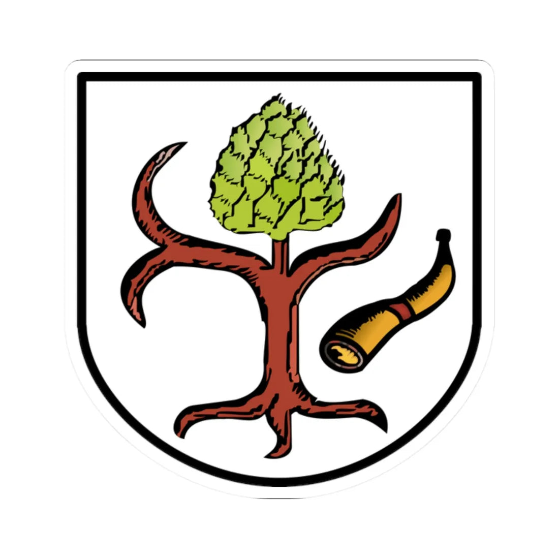 POL Chorzele alt COA (Poland) (Coat of Arms) STICKER Vinyl Kiss-Cut Decal 2 Inch White - The Sticker Space