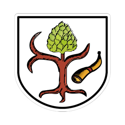 POL Chorzele alt COA (Poland) (Coat of Arms) STICKER Vinyl Kiss-Cut Decal 6 Inch White - The Sticker Space