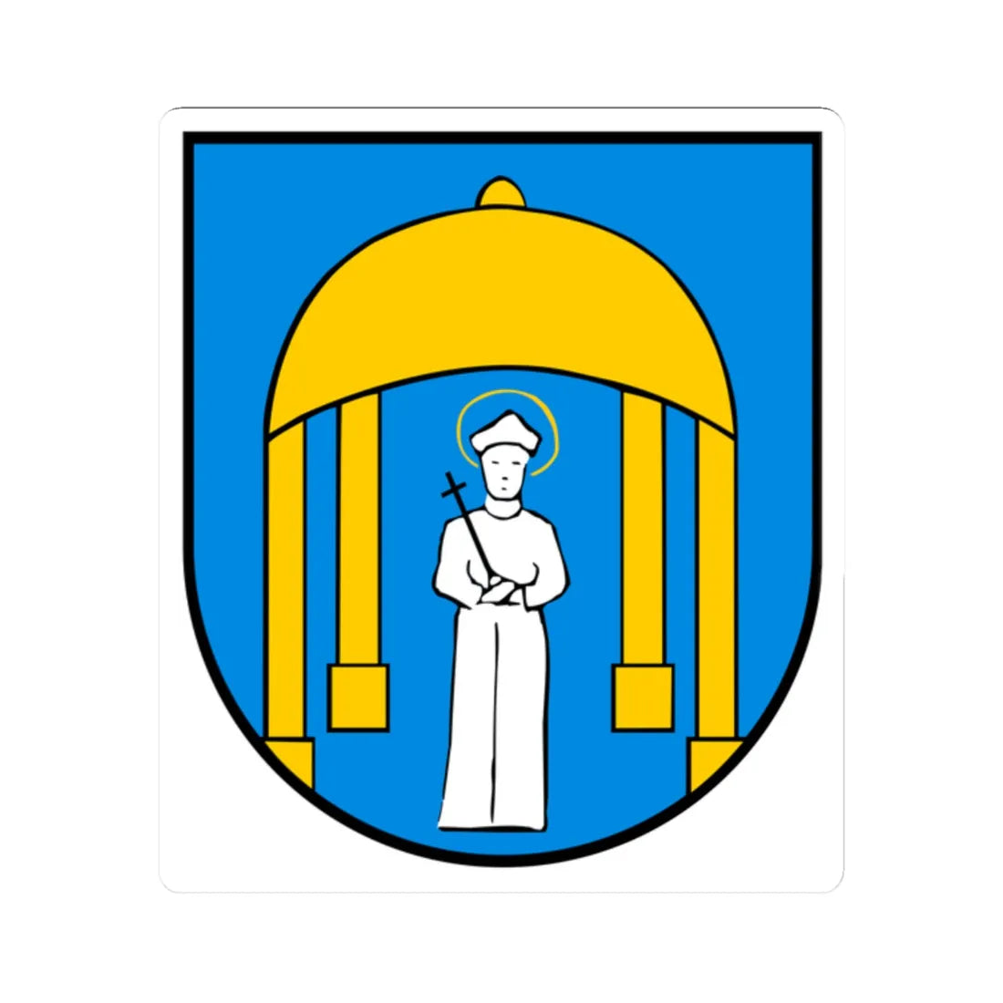 POL Chropaczów COA (Poland) (Coat of Arms) STICKER Vinyl Kiss-Cut Decal 2 Inch White - The Sticker Space