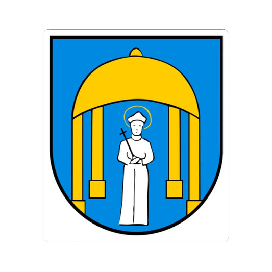 POL Chropaczów COA (Poland) (Coat of Arms) STICKER Vinyl Kiss-Cut Decal 2 Inch White - The Sticker Space
