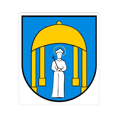 POL Chropaczów COA (Poland) (Coat of Arms) STICKER Vinyl Kiss-Cut Decal 4 Inch White - The Sticker Space