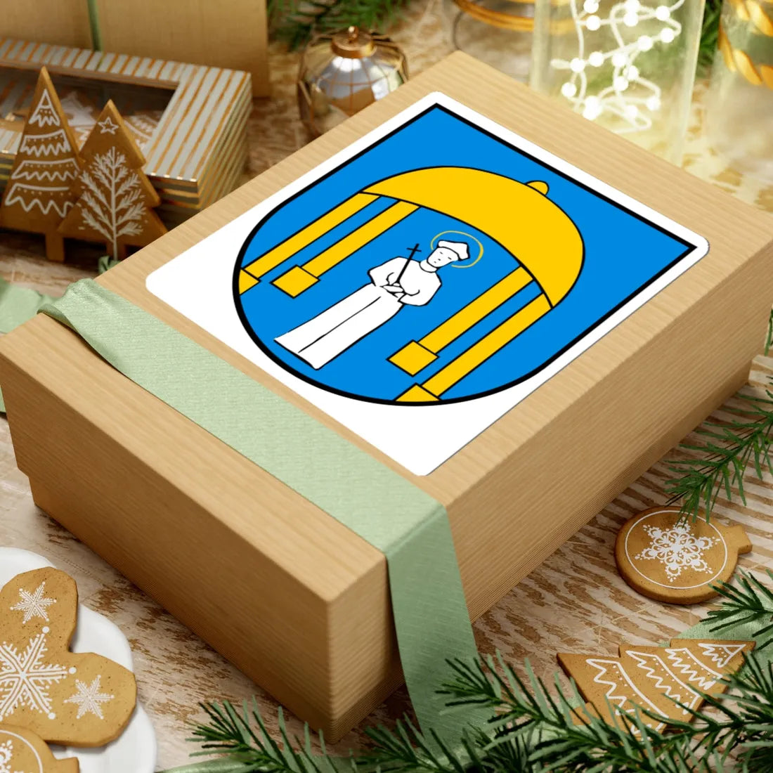 POL Chropaczów COA (Poland) (Coat of Arms) STICKER Vinyl Kiss-Cut Decal - The Sticker Space