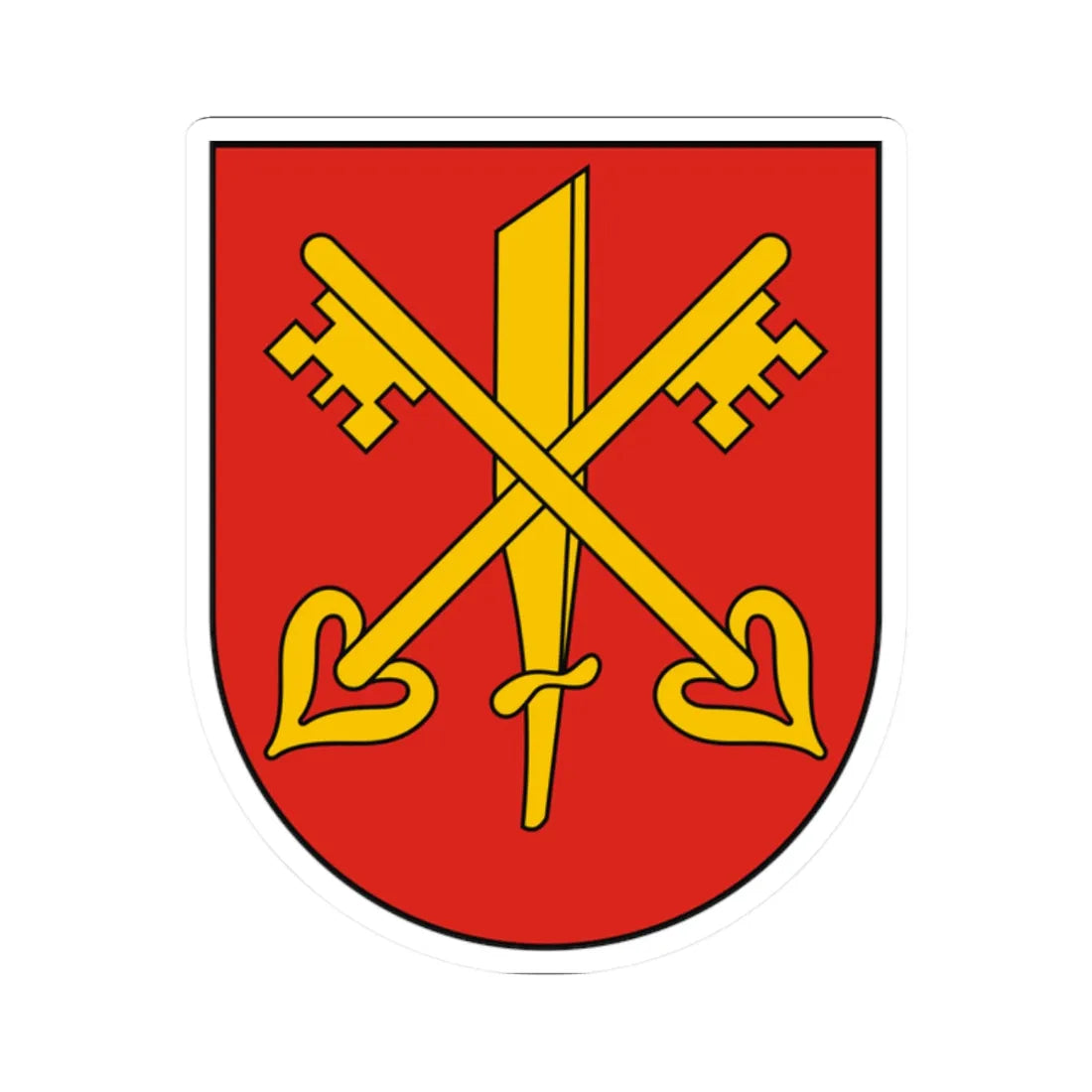 POL Chwaliszewo COA (Poland) (Coat of Arms) STICKER Vinyl Kiss-Cut Decal 2 Inch White - The Sticker Space