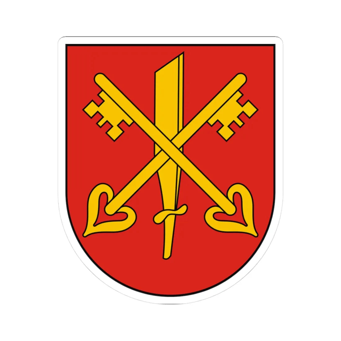 POL Chwaliszewo COA (Poland) (Coat of Arms) STICKER Vinyl Kiss-Cut Decal 3 Inch White - The Sticker Space