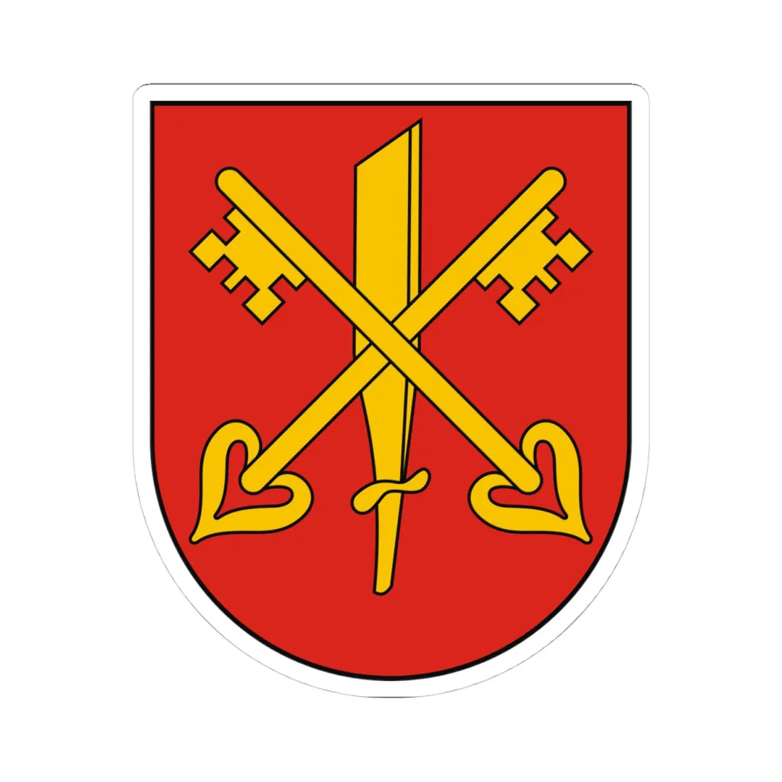 POL Chwaliszewo COA (Poland) (Coat of Arms) STICKER Vinyl Kiss-Cut Decal 4 Inch White - The Sticker Space