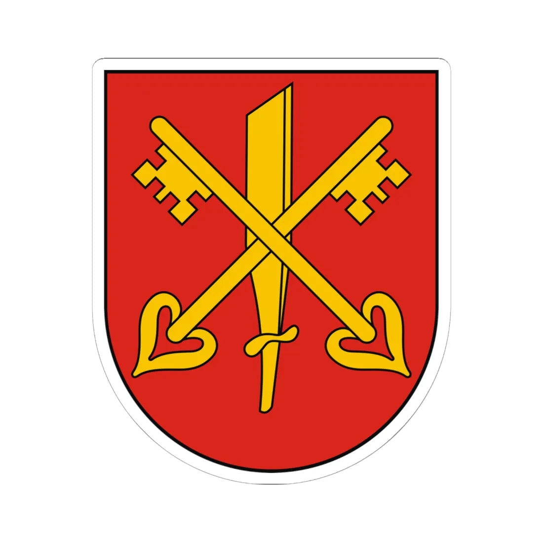 POL Chwaliszewo COA (Poland) (Coat of Arms) STICKER Vinyl Kiss-Cut Decal 6 Inch White - The Sticker Space